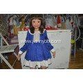 Girls Blue Doll Collar Dress